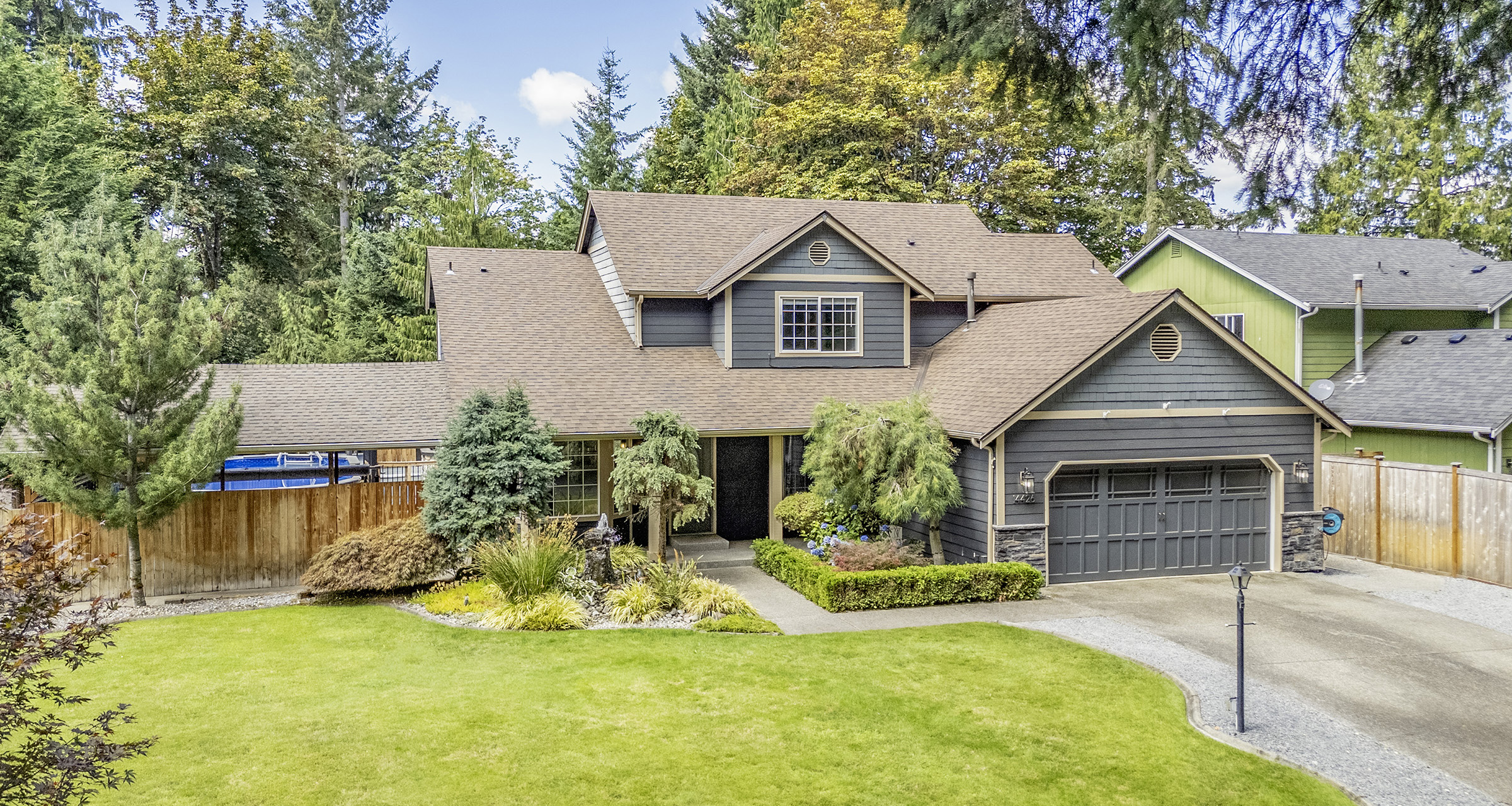 Aerial home exterior