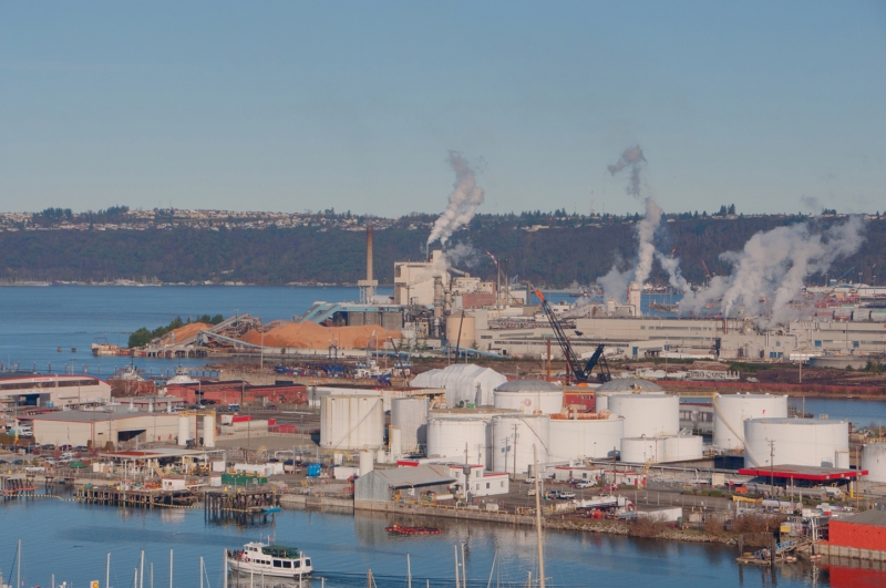port of tacoma, perkins roof, view