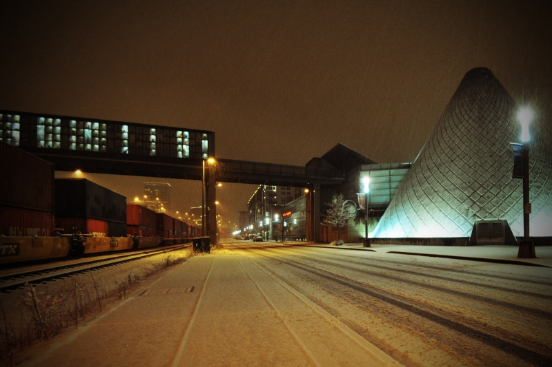 museum of glass, snow, 1/11/11, tacoma