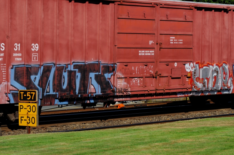 graffiti, train, ruston way