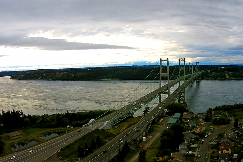 aerial, tacoma, narrows, bridge, drone