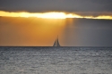 sunset, sailboat, maui
